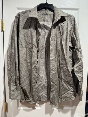 Tasso Elba  Print Long Sleeve Button-Up Shirt